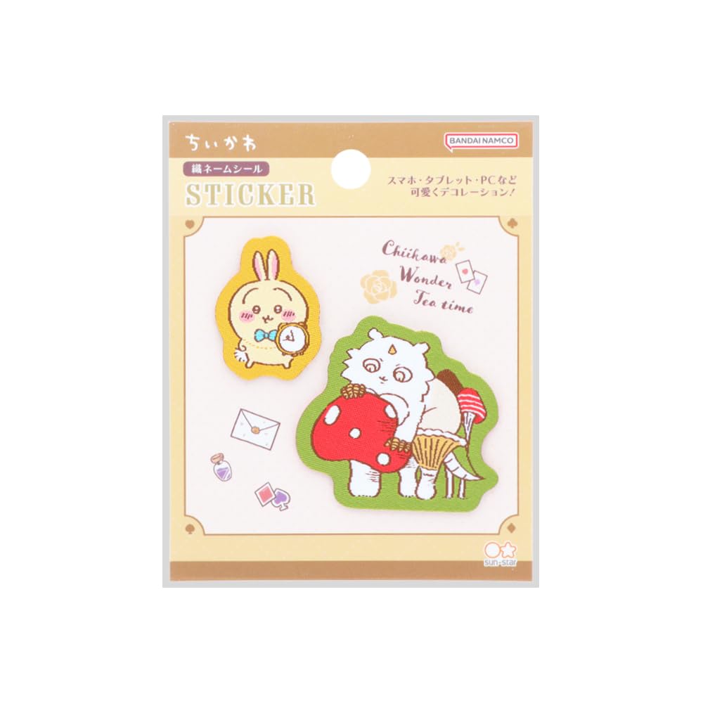 Sunstar Stationery Chiikawa Woven Label Wonder Tea Rabbit S8592632 Stickers, Time, & Anoko,