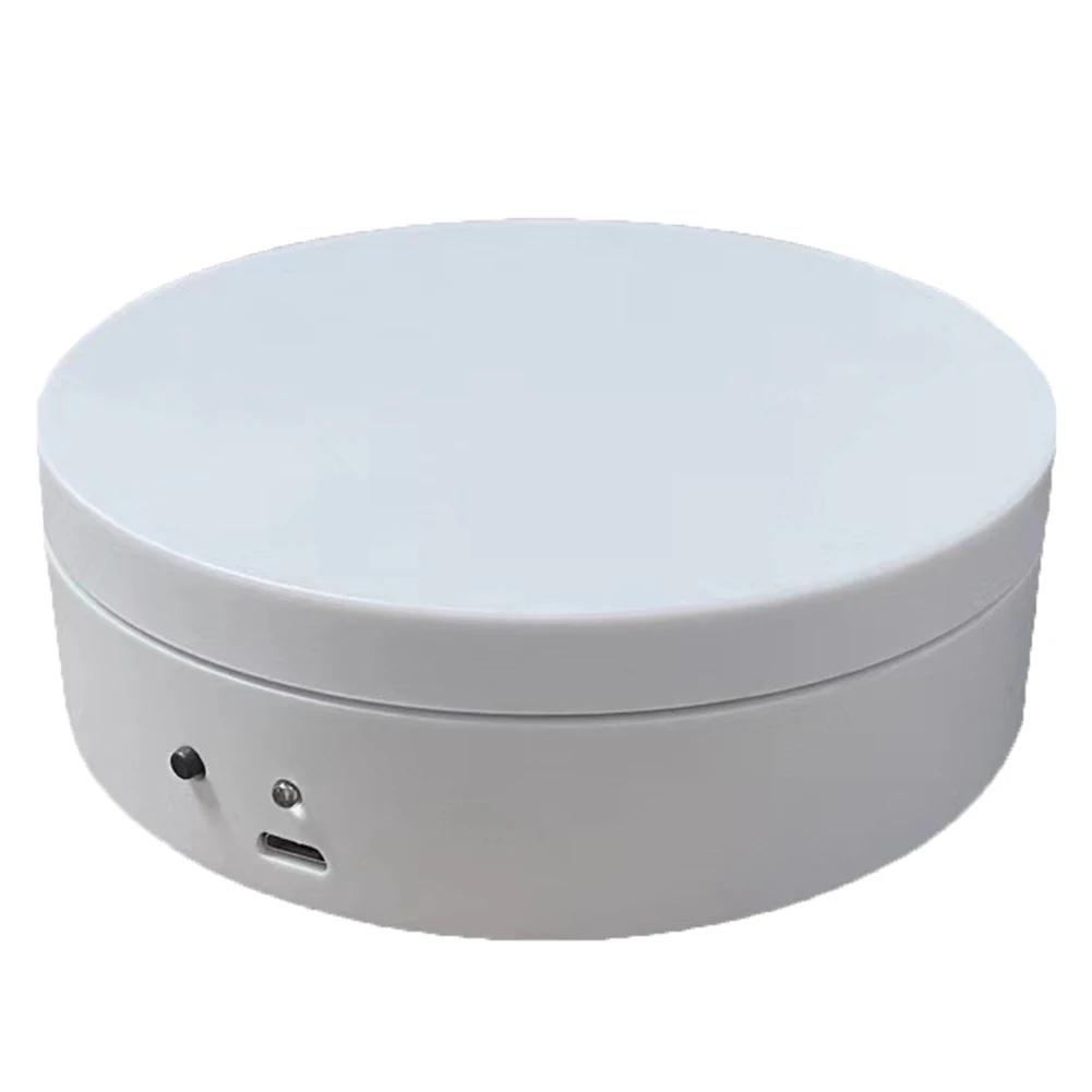 3 in 1 Electric Rotating Display Stand 360 Degree Turntable Holder USB Charging/Battery Automatic Revolving Platform for Jewelry