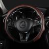Universal Carbon Fiber Steering Wheel Cover 38cm Diameter All Season Durable Sport Style Car Interior