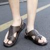 Men's Fashion Business Leisure Beach Shoes Summer Outdoor Breathable Anti Slip Comfortable Type of Clamping Toe Slippers Sandals