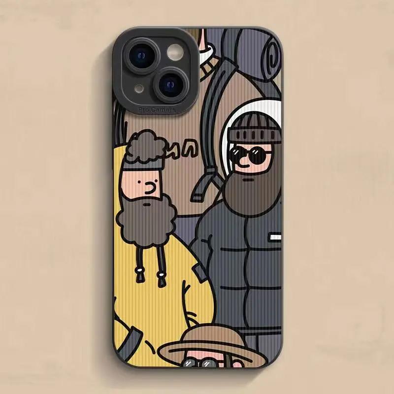 Cartoon Uncle Phone Case For iPhone 16 15 14 13 12 11 Pro Max 15 Pro XS XR X 7 8 16 PLUS SE  Shockproof Soft Silicone Cover