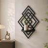Wooden Wall Mounted Decorative Shelf Geometric Wall Storage Rack Wall Art Wall Decor  Entryway