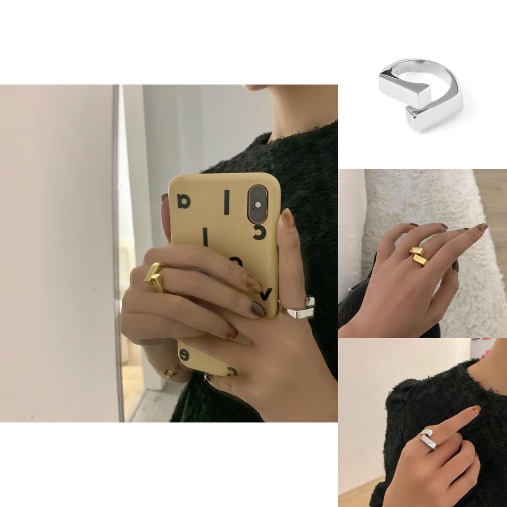 Elegant 925 Sterling Silver Geometric Minimalist Ring For Women Perfect For Gifting