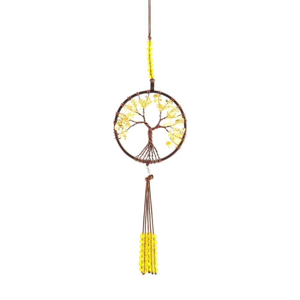 Car Pendant Natural Stone Fringed Pendant Sun Catcher Car Supplies Bag Pendant G85