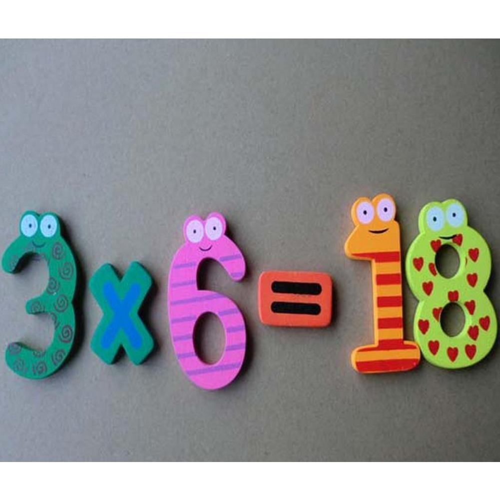 Wooden Carton Figure Shape Fridge Magnets Toy Teaching Aids for Infant