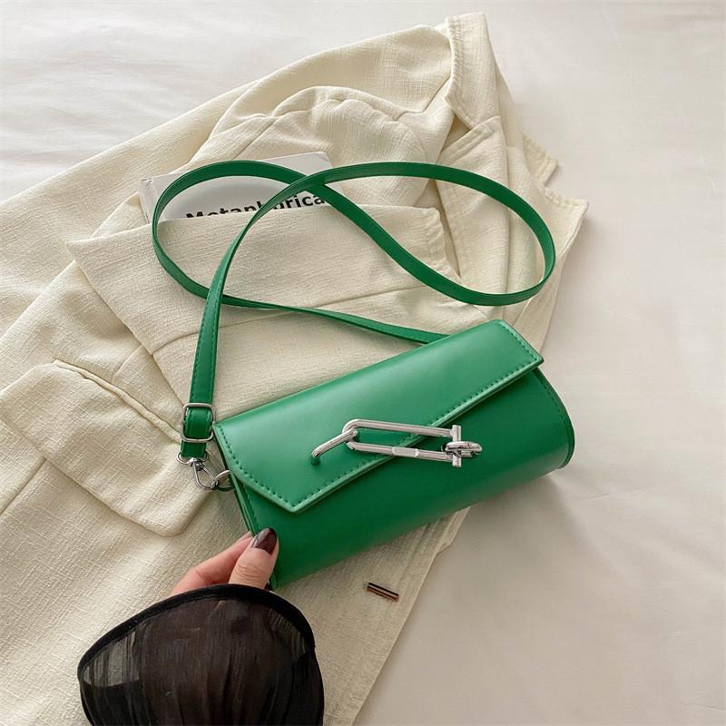

Stylish Summer 2024 Small Square Bag Trendy Casual Shoulder Bag In Black Pink White Green зелений