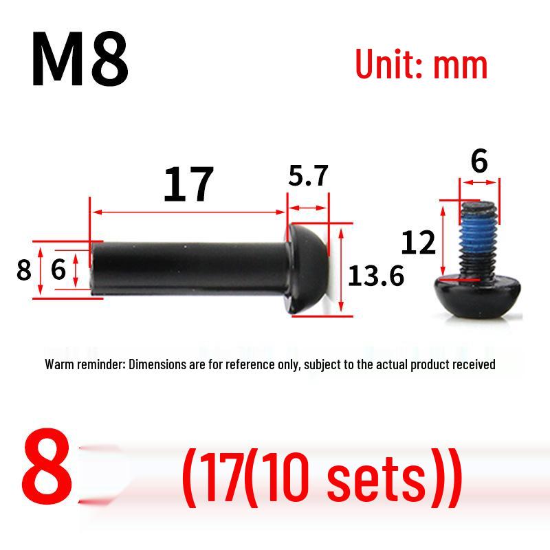 Electrophoretic Black Semicircular Hex Head Lock Set with Mushroom Head Clamping Screw M8 M10.