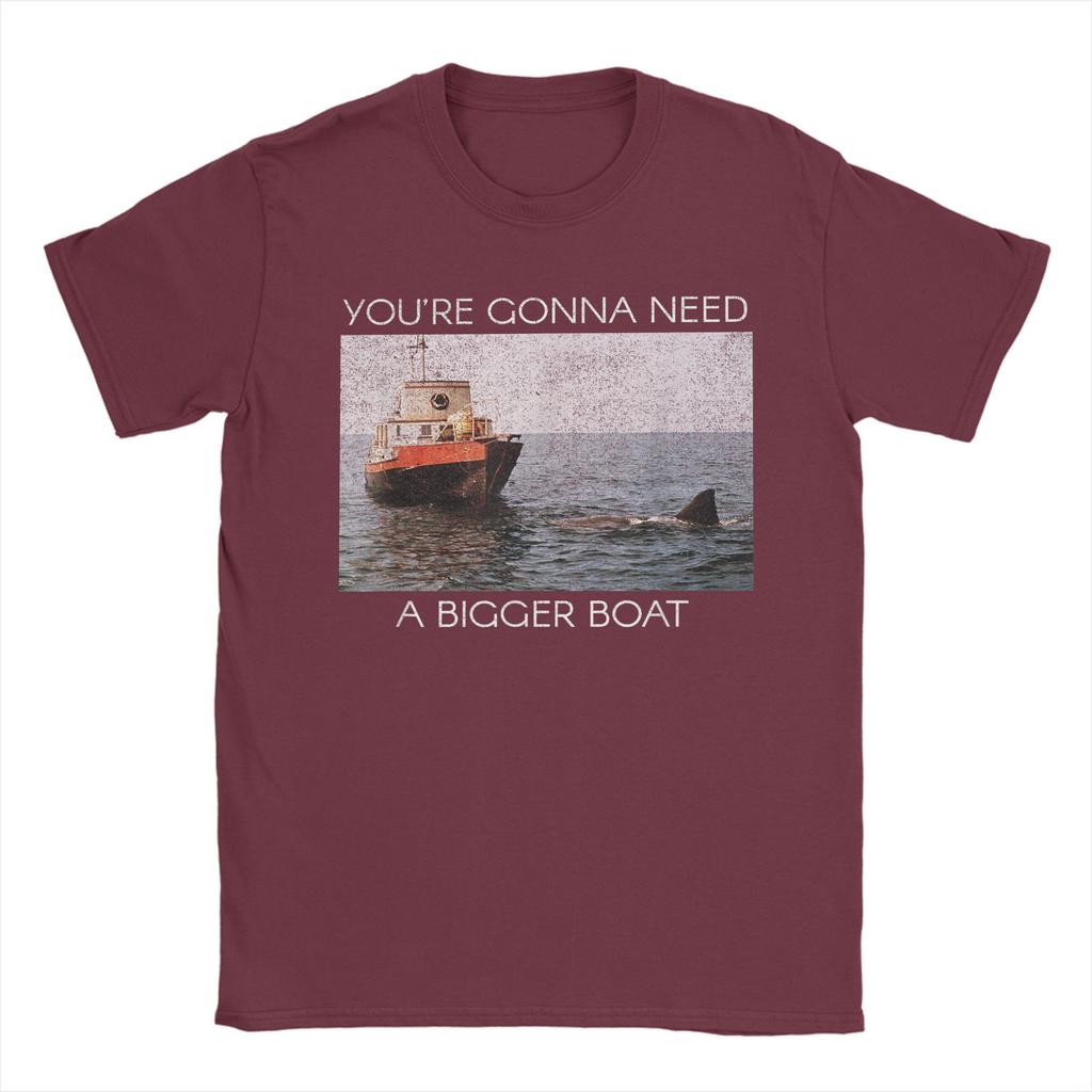 Men Jaws You're Gonna Need A Bigger Boat  T Shirts Screen Grab 100% Cotton Merch Casual Short Sleeve O Neck Tees Unique T-Shirts