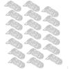 Pack of 20 Clear Plastic Clips Bib Holders