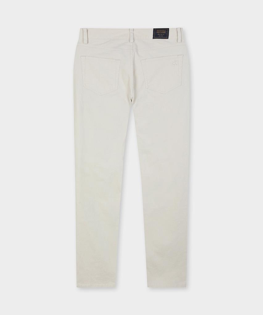 BROOKS BROTHERS Slim Fit 15W Corduroy 5-Pocket Pants (Ivory) (Bbpcmf0703Bew)