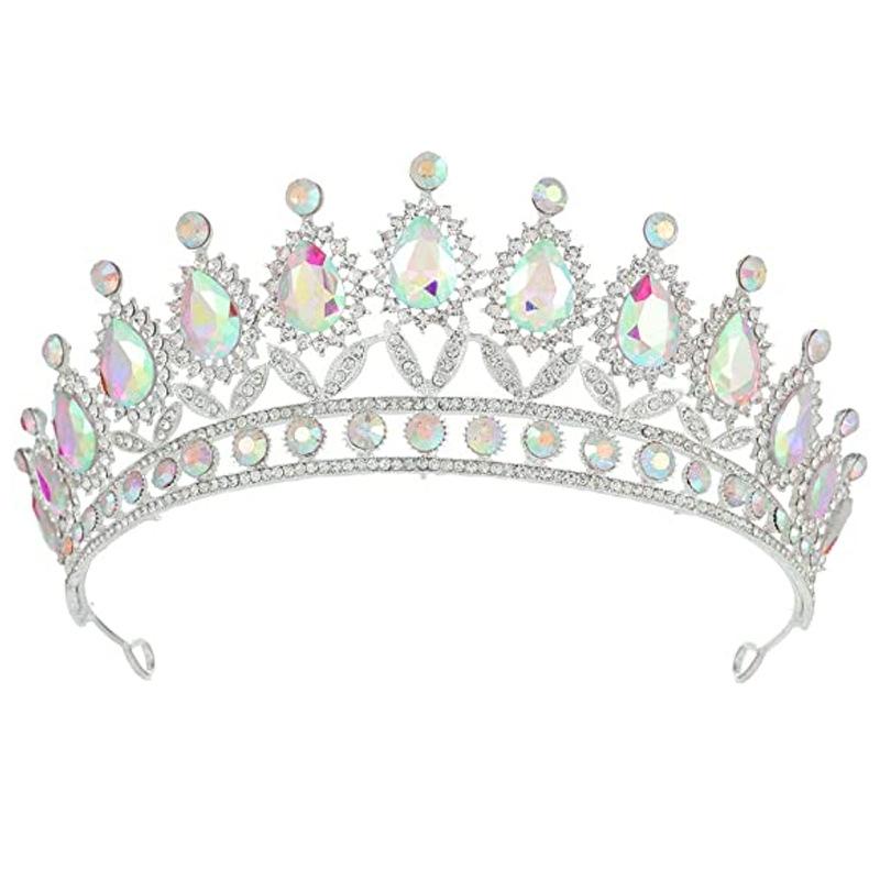 Brautkrone, Barock-Tropfen-Diamant-Prinzessinnenkrone, Performance-Geburtstags-Tiara, Hochzeitskleid-Zubehör