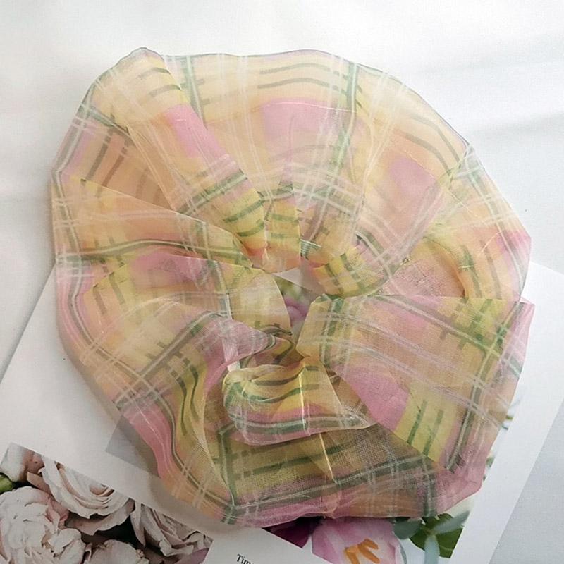 

Lystrfac Плиссированная Органза Объемная Резинка для Волос для Женщин Шифоновые Эластичные Резинки для Волос Заколка Держатель для Хвоста Аксессуары для Волос