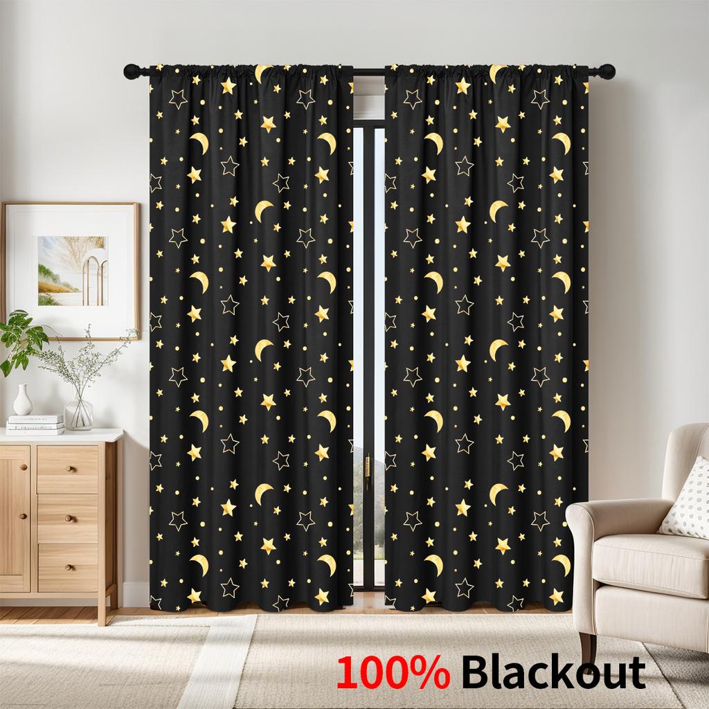 Hot Stamping Silver Chunya Spinning Full Blackout Curtains Living Room Bedroom Sunscreen Curtains