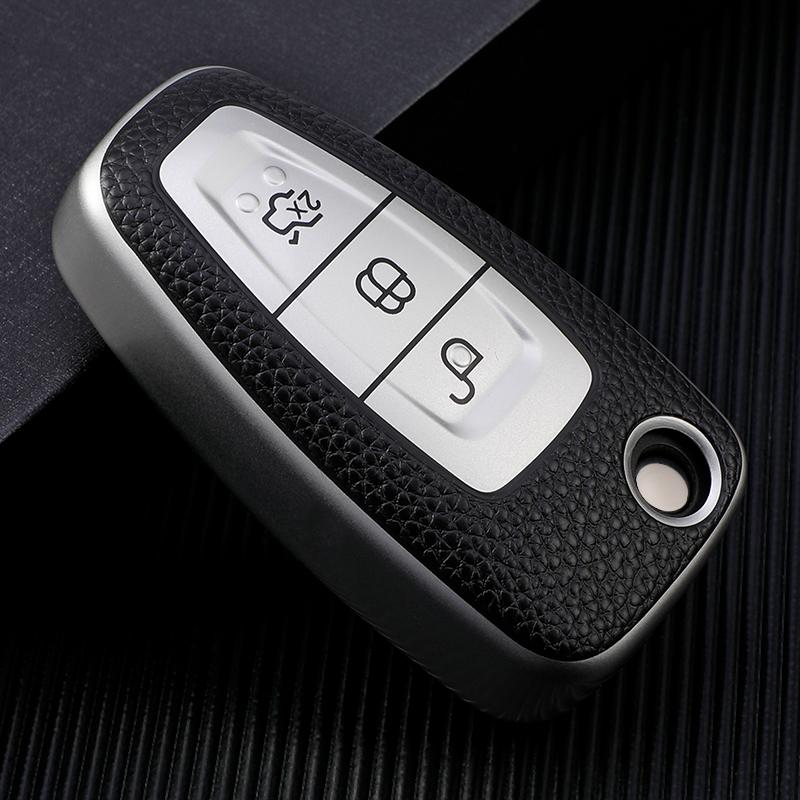 Leather TPU Car Smart Key Full Cover Case Fob Shell for Ford Focus 2 3 4 MK2 MK3 MK4 Mondeo Galaxy Fiesta Kuga Escape Ecosport