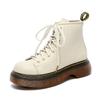 [Customization] Martin Boots Women's Thick-soled British Style Lychee Pattern Short Boots Increase In Height and Thinness, Leather Women's Shoes Incre