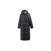 adidas Women's Big Baffle Hooded Mid-Long Cotton Jacket Black DZ1486