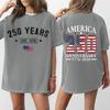 Damen Casual Unabhängigkeitstag 250. Jubiläum Bedrucktes T-Shirt Rundhals Pullover Kurzarm Oberteil