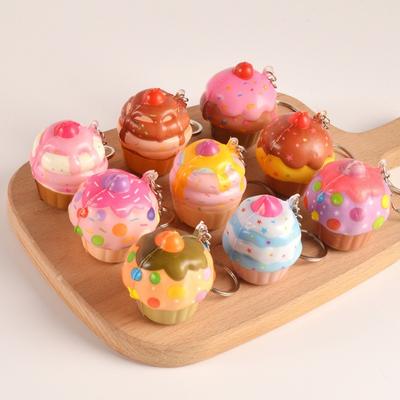 5/10/30Pcs Mini Cake Squishy Keychain Pu Slow Rebound-Gift Friends Family Classroom Party Favor Wholesale