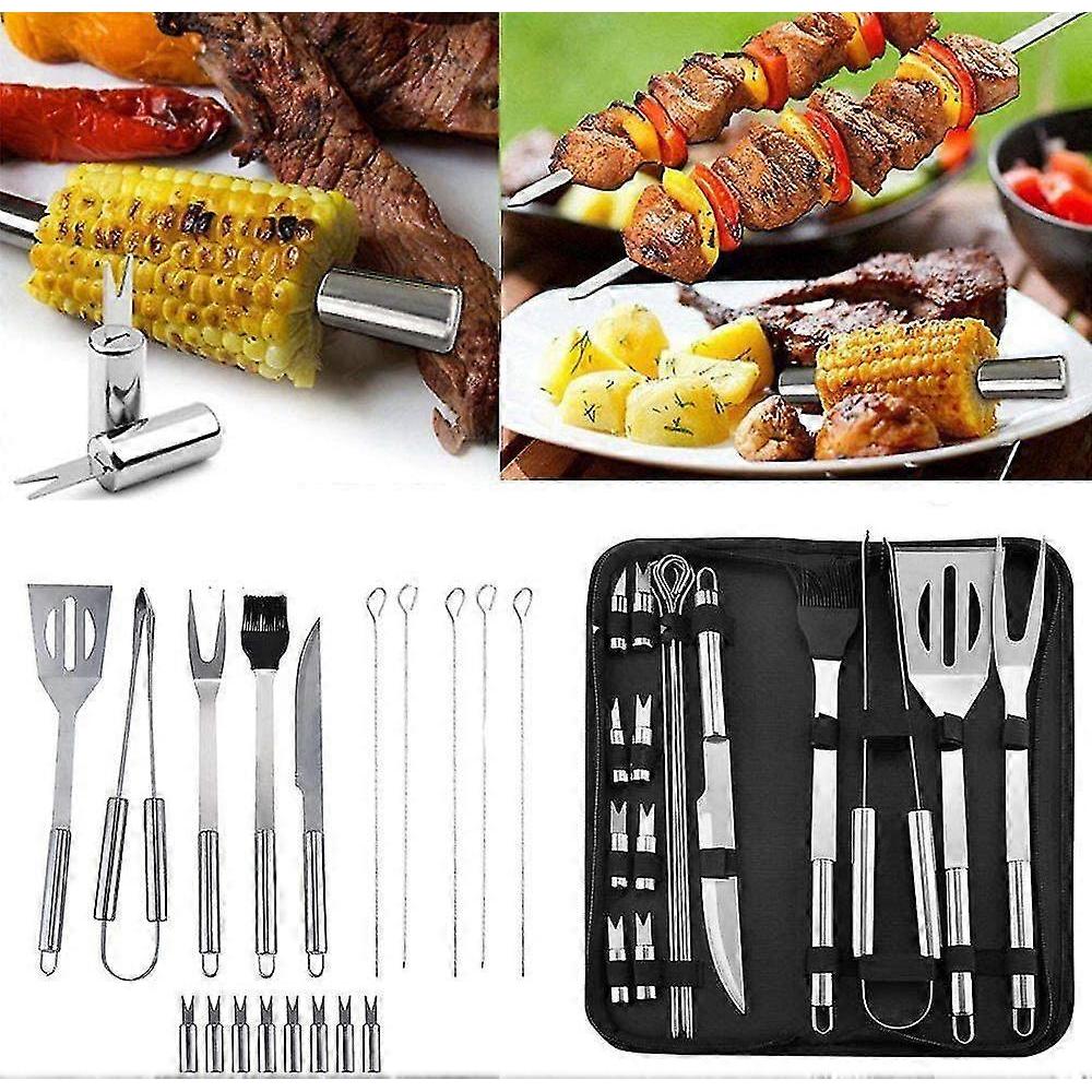 BBQ Edelstahl Geräte Set 18 Teile Outdoor Haushalt Oxford Tasche