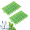Creative Ice Cube Molds, Ice Cube Tray with Lid, Flexible Design Food Grade Silicone, Reusable Stackable For Whiskey Ice Cubes, Ice Cube Molds (Blue)