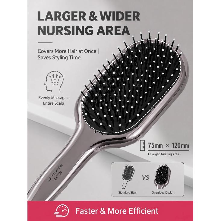 Air Cushion Hair Brush Scalp Massage Comb Anti-static Detangling Hairbrush for Wet Dry Curly Straight Hair Salon Styling Tool