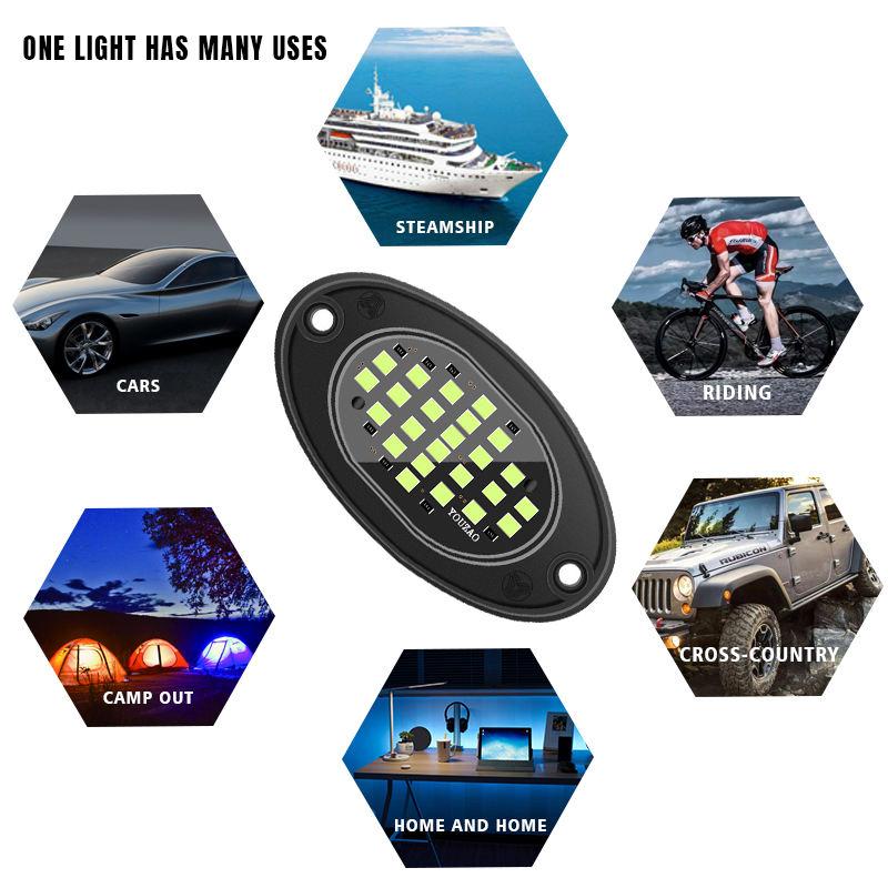 1Pcs Car Chassis Lights 24LED Single Color High Bright Multilcolor For Car Motorcycle Chassis Undergolw Decorative Ambient Lamps