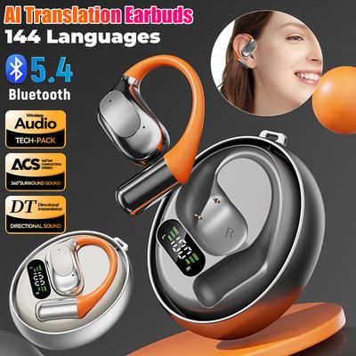 New AI Translation Earbuds 144 Languages Real Time Translation Headphones Wireless Bluetooth Translator Earphones for Business