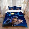 3pcs Disney Pixar Soul Movie Merchandise Printed Quilt Set, Includes 1 Quilt Cover and 2 Pillowcases, Machine Washable, Suitable for All Sea