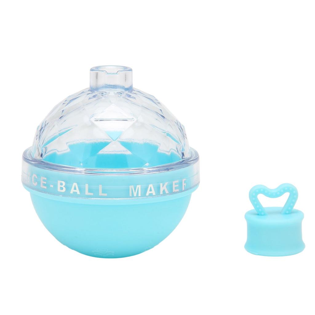 Ice Ball Mould Soft Bottom Cute Shape Round Ice Mold Maker for Wine Coffee Fruit Tea Blue