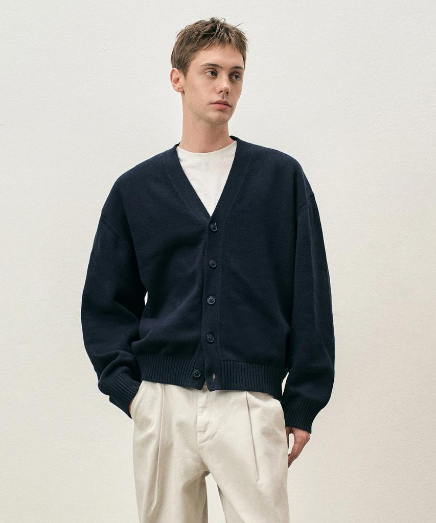 Costume O’Clock [Renewal Ver.] Soft Basic V-Neck Cardigan Navy Cooscd001Navy