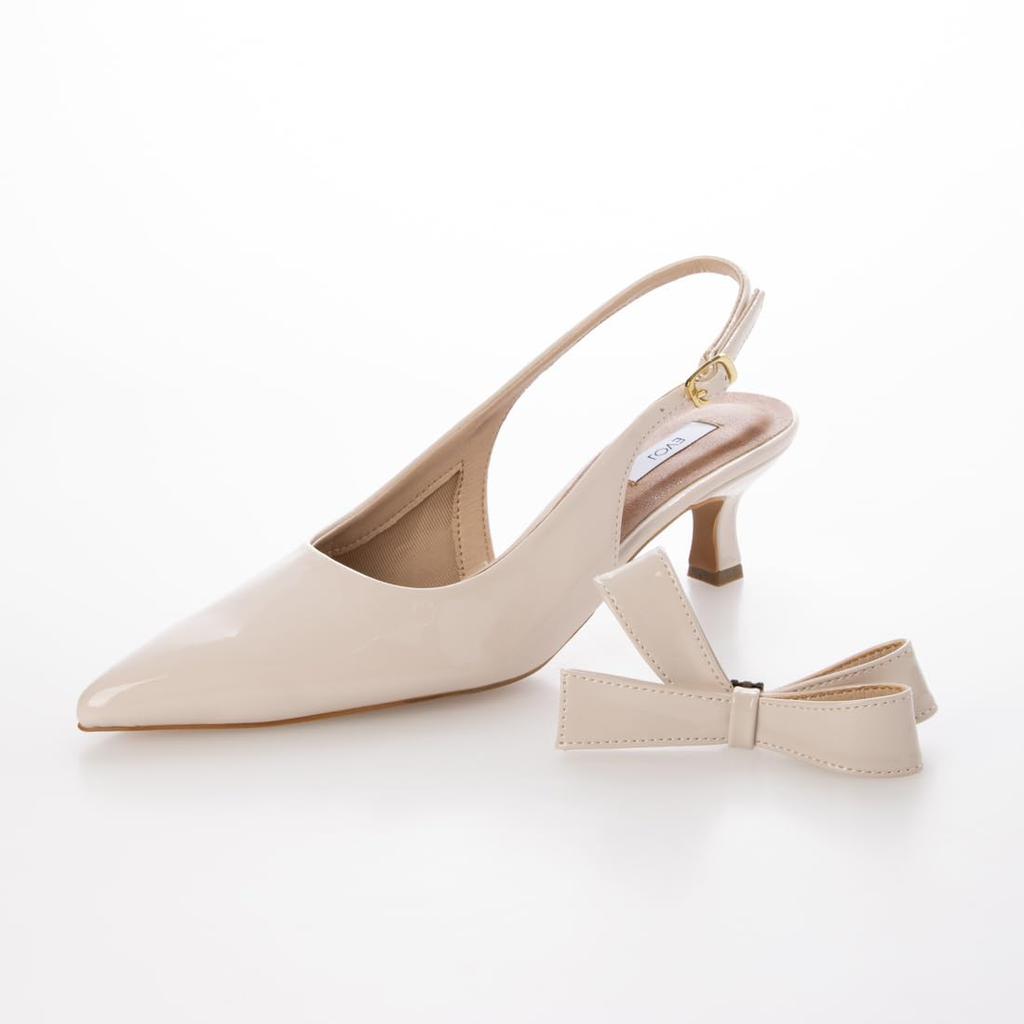 IVE Women's IVE Pumps with 2-Way Removable Ribbon Back Strap, Size 23.5 Cm