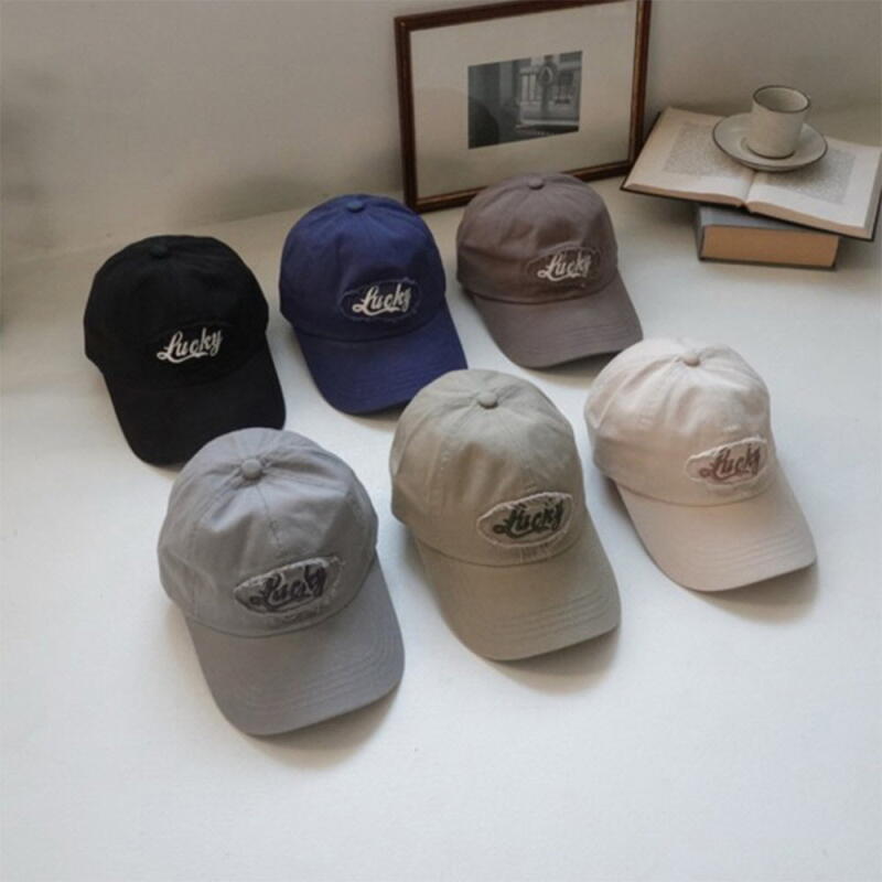 Women s English Embroidered Baseball Cap Lover s Hat C8046_Black
