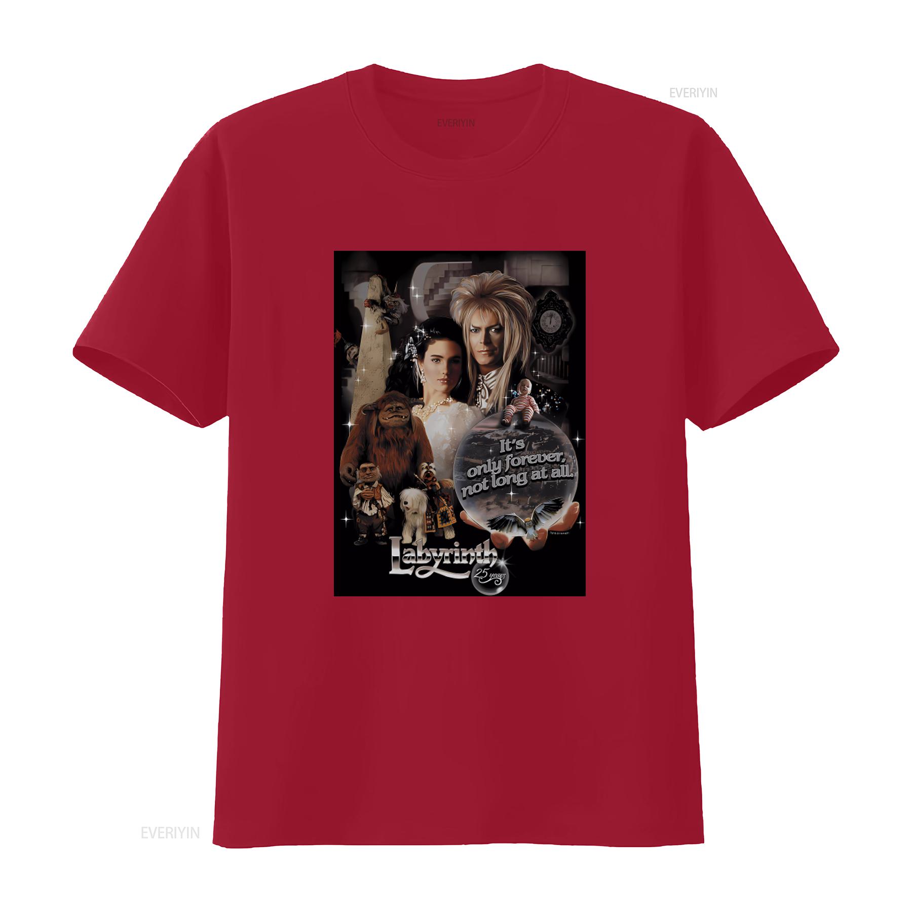 

Labyrinth 25 Years Anniversary Its Only Forever Not Long At All Movie Print T Shirt vintage Washed Slightly homme S
