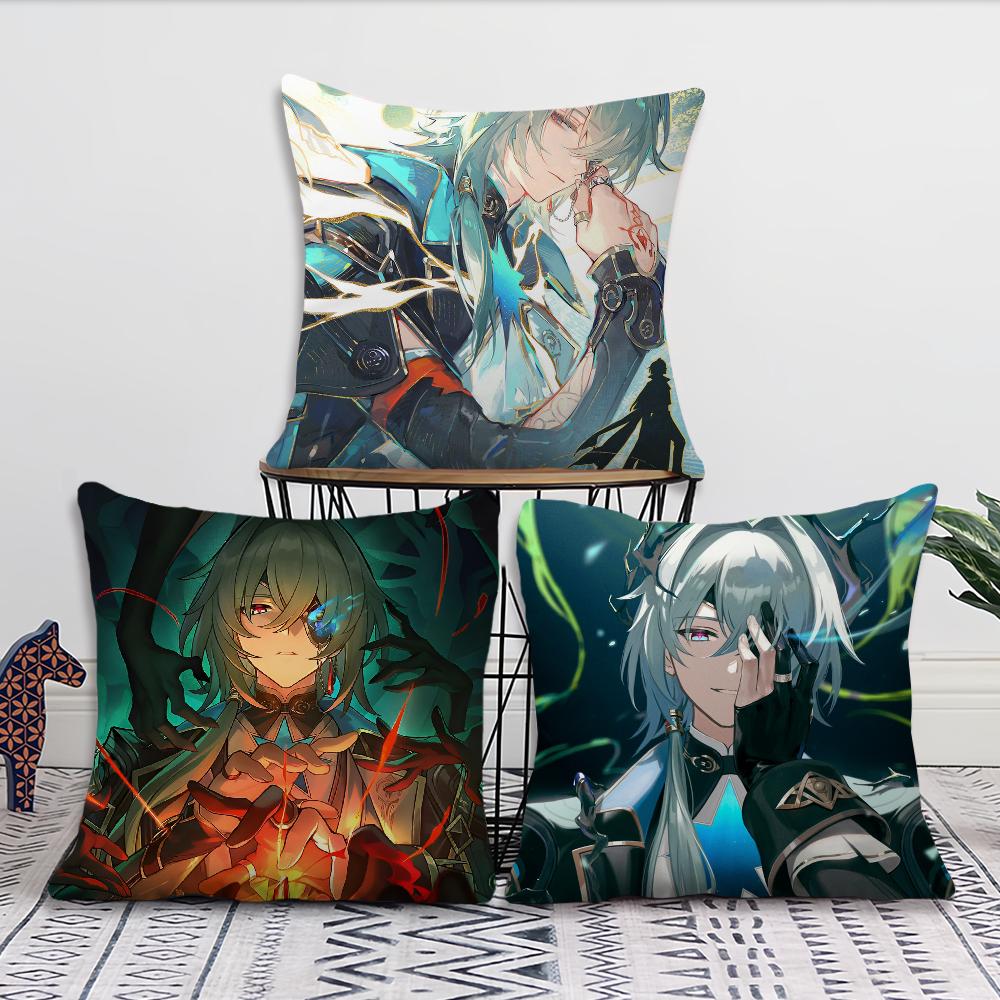 Anaxa Game Honkai Star Rail Cushion Cover Cushion Room Bedroom Headboard Sofa Living Backrest Nap Time Pillow Case
