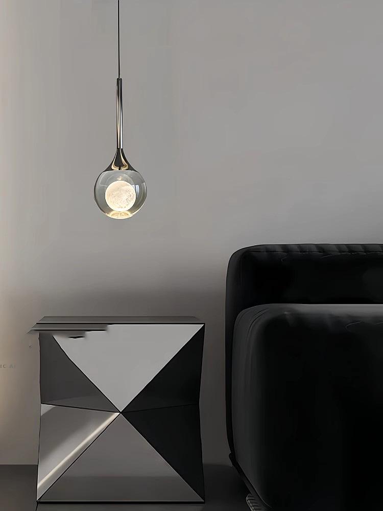 Modern Minimalist Crystal Pendant Light for Bedroom, Dining, and Living Room