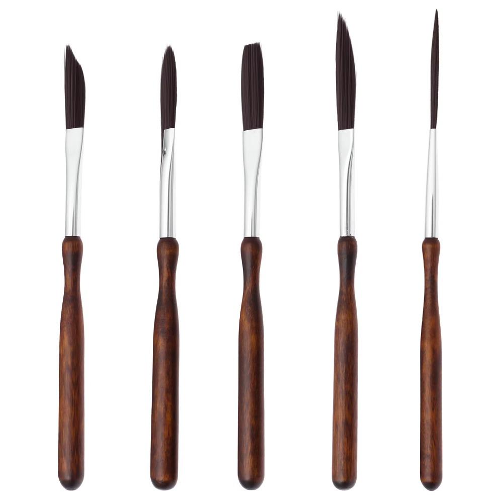 5pcs Portable Pinstriping Brush Set High Performance Art Detail Brush Painting Brush  Artist 5pcs/set