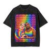 Vintage Washed Tshirt John Pork Holding Niche Ai Baby Funny Halloween Motion Meme Cotton Tshirts Trending Tshirt For Man