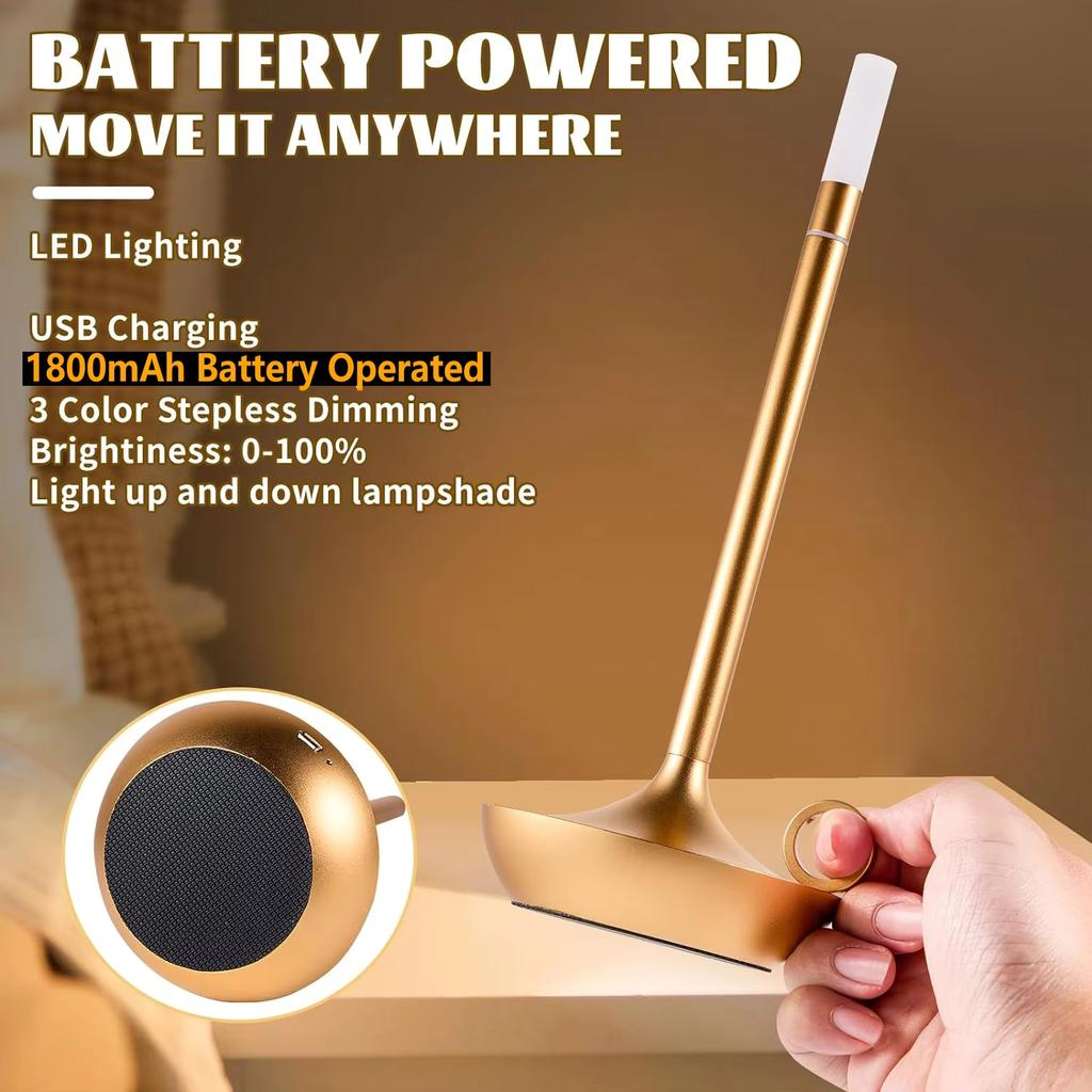 LED Candlelight Camper Table Lamp Rechargeable Touch Night light For Home Descoration Dinner Creative Atmosphere Desk lamp