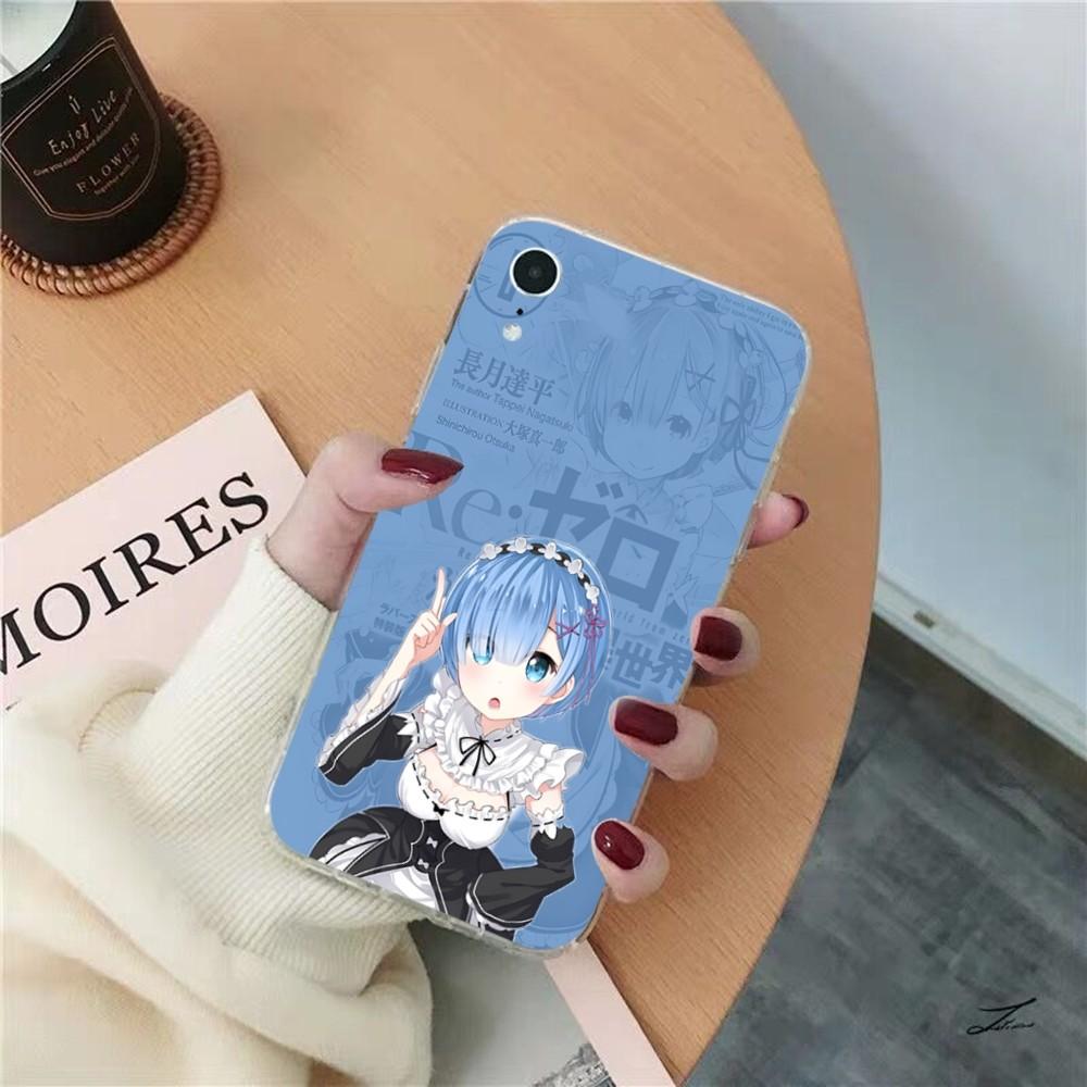 ReZERO Ram Rem Phone Case for iPhone 15 8 7 6 6S Plus X SE 2020 XR XS 14 11 12 13 Mini Pro Max Mobile Case