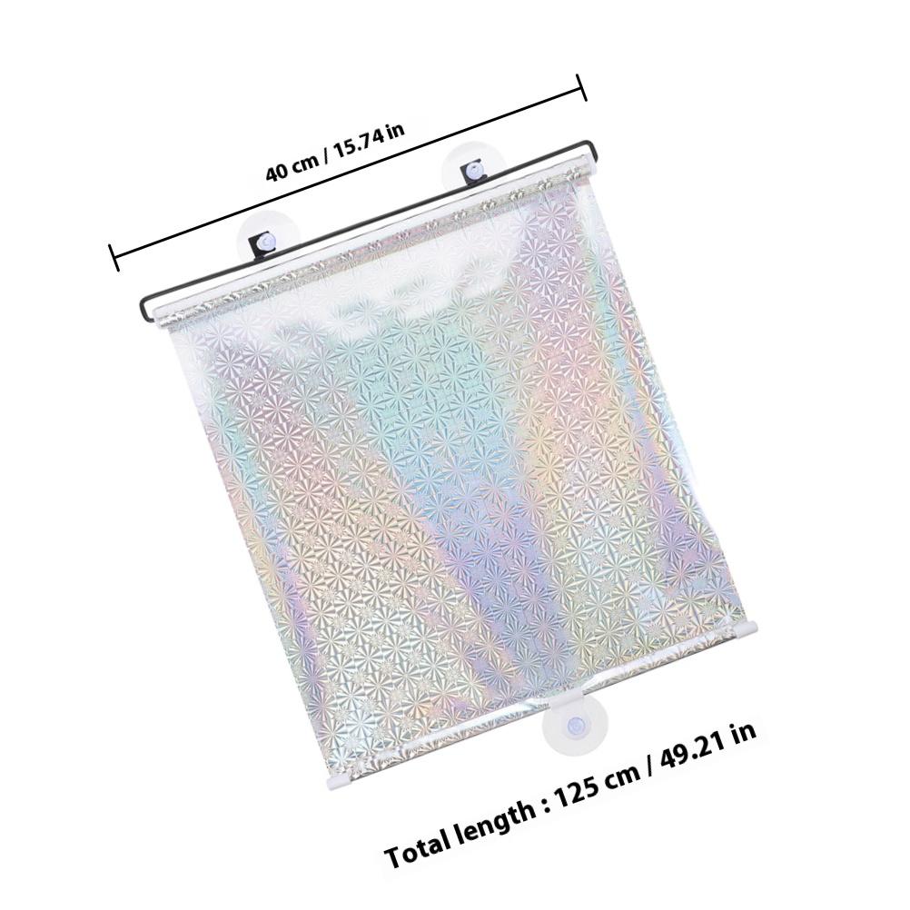 

Kitchen Nail-Free Window Shade Household Suction Cup Telescopic Privacy Sun Block Curtain Balcony Window Cover Easy Install срібний