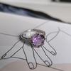 Серебряное кольцо с натуральным аметистом 3.923ct, вес изделия 3,35 гр (2178996)