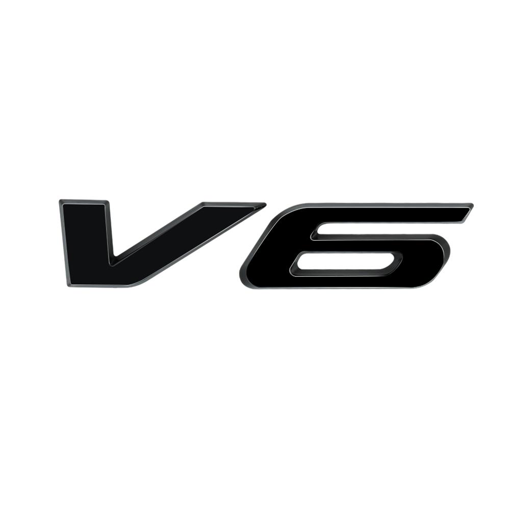 

3D ABS Chrome Car S V6 Letters Rear Trunk Badge Emblem stickers For Ford Focus Bronco STRACING Fusion Kuga Mondeo Auto Styling