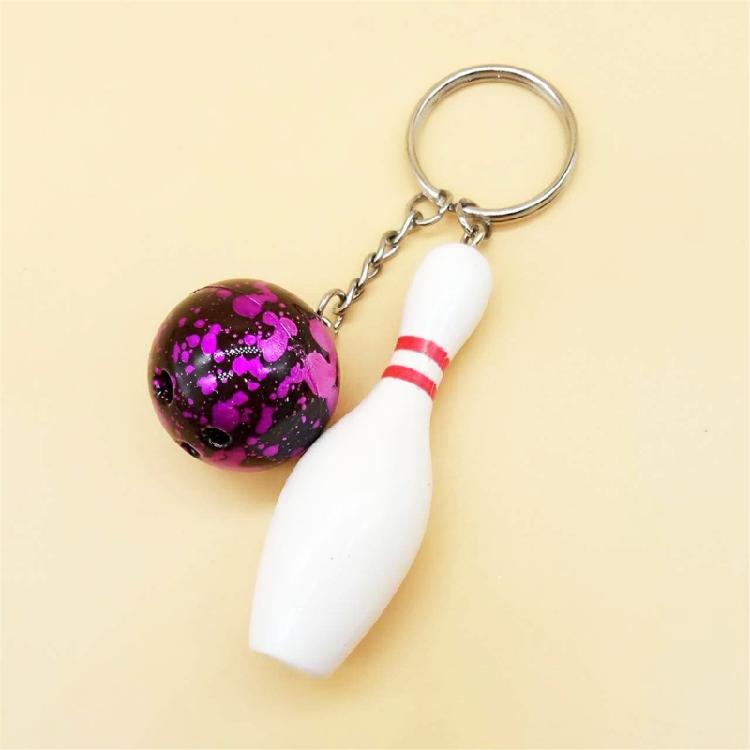 Novelty Bowling Ball Keychain Fashionable Bowling Ball Keychain Eye Catching Keychain for Added Convenience & Fun