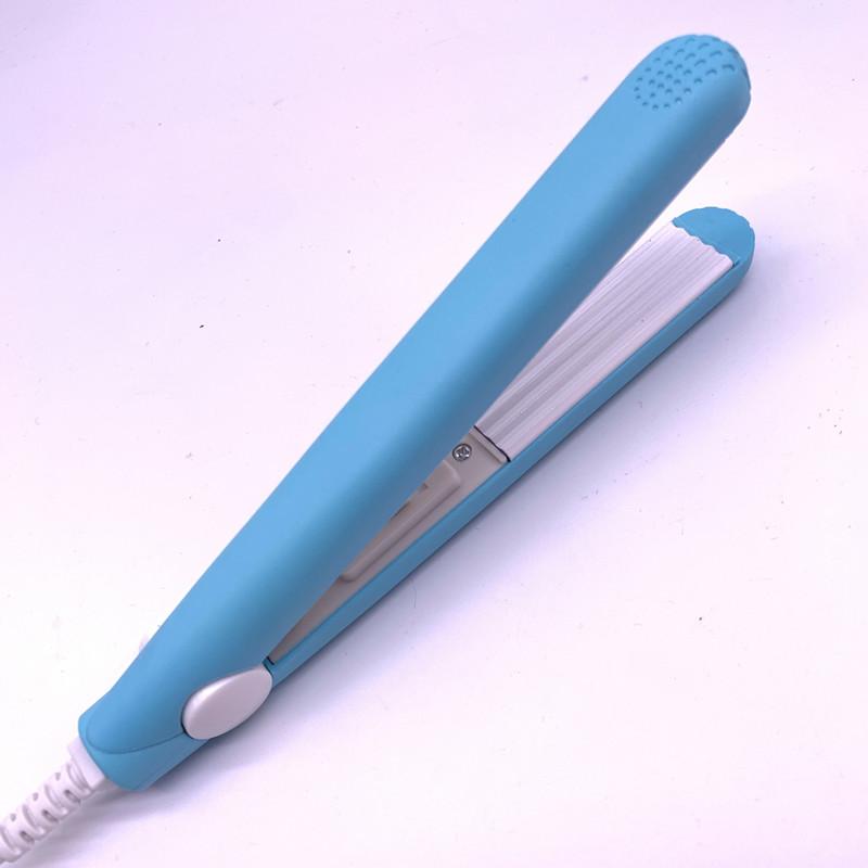 A mini hair iron pink corrugated plate electric curling iron curl modelling tools Good product 1