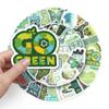 67 Green Small Fresh Graffiti Suitcase Waterproof Self-adhesive Cartoon Bicycle Car Decoration Stickers