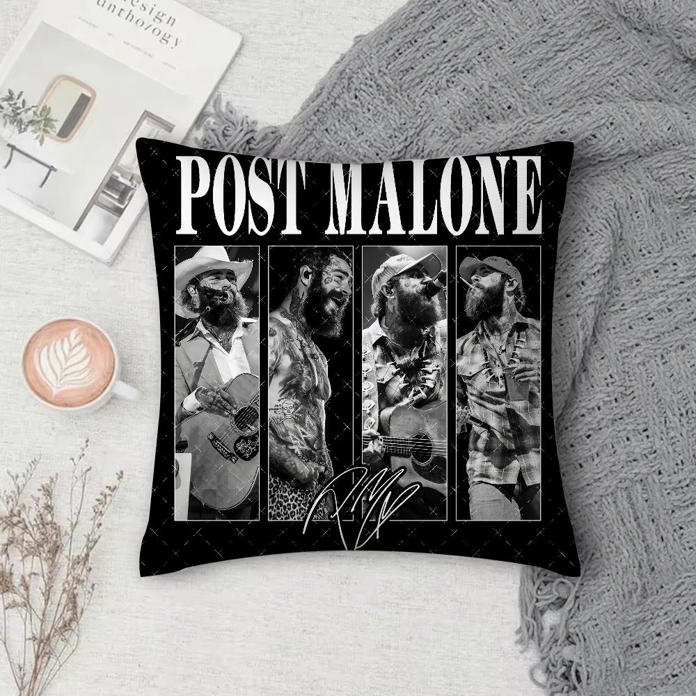 Signer P-Post M-Malone Pillow Case Cover Square Sofa with for pattern comfortable cushionsuitable of room 12x12Inch
