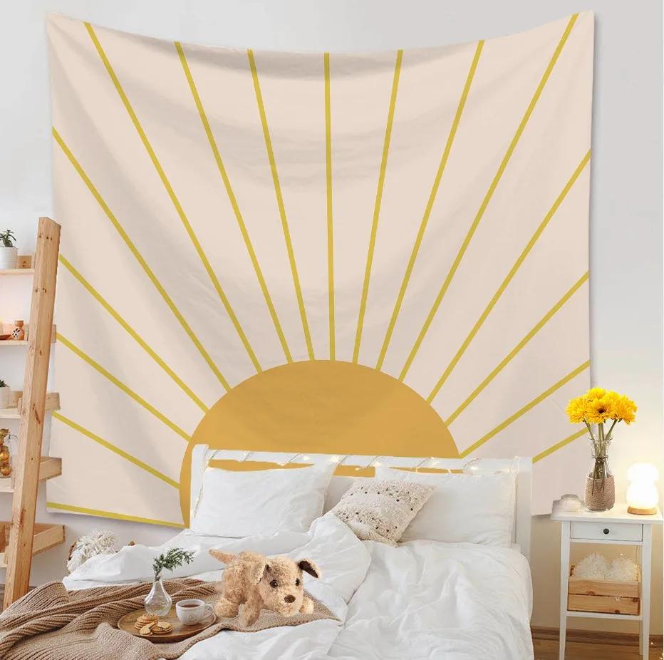 Tapiserie Fundal Sufragerie Murală Covorașă Plajă Decorare Acasă Agățat de perete cu caracter simplu și proaspăt