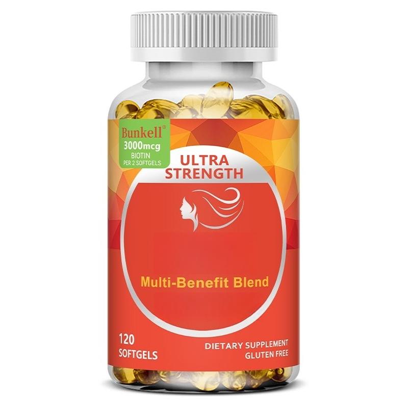 

Dietary Supplement With Vitamin D, Folate, Vitamin B12, Biotin, Iron, Zinc Multi-Benefit Blend 120 Capsules
