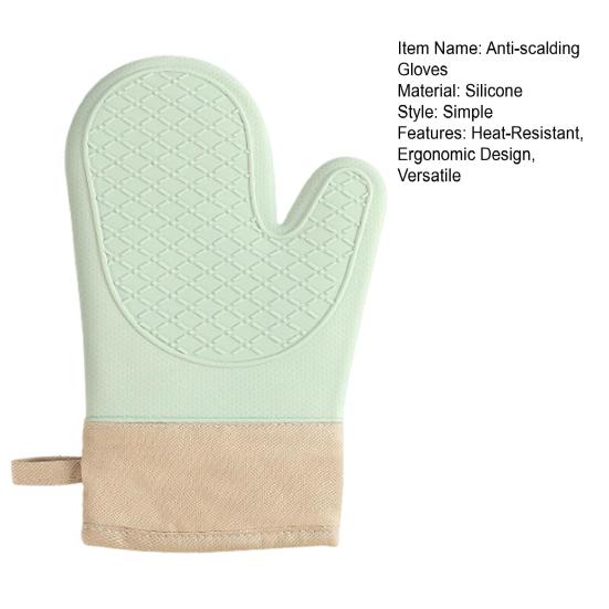 Silicone Oven Mitt Heat Resistant Baking Gloves Non-Slip Kitchen Mitts