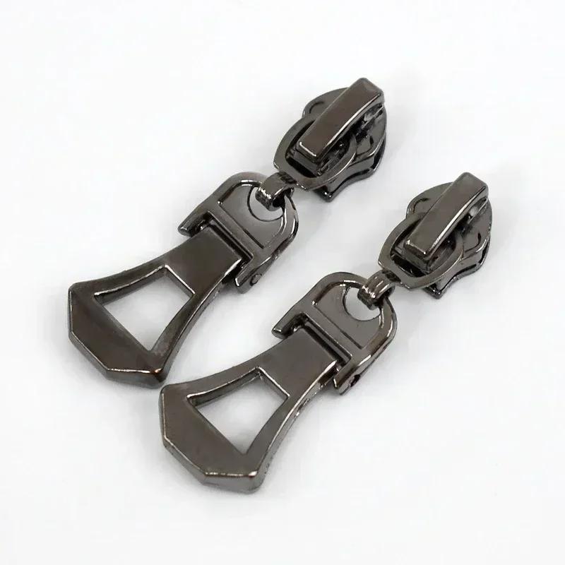5/10Pcs Meetee 5# Zipper Sliders for Metal Nylon Resin Zips Clothes Bag Zippers Pull Head Repair Kit Garment Sewing Accessories